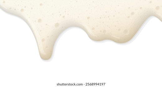 Beer form dropping isolated graphic illustration. Form from milk based drinks concept.