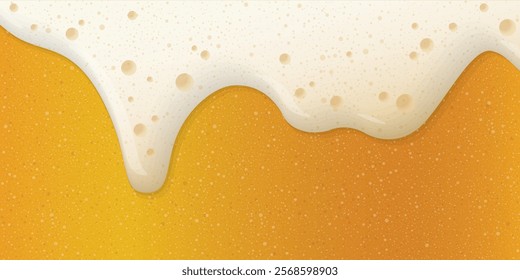 Beer form overflowing from the mug full of beer background graphic illustration.