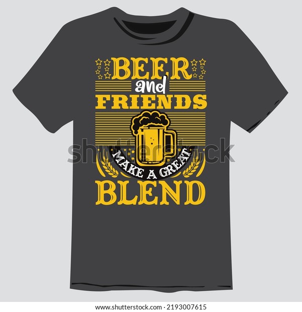 beer friends typography\
t-shirt design