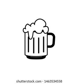 beer glass, alcohol drink icon