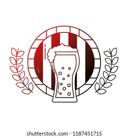 beer glass barrel beverage alcohol emblem