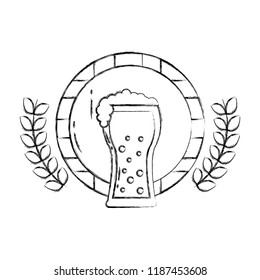 beer glass barrel beverage alcohol emblem