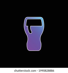 Beer Glass blue gradient vector icon