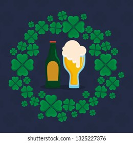 beer glass with bottle