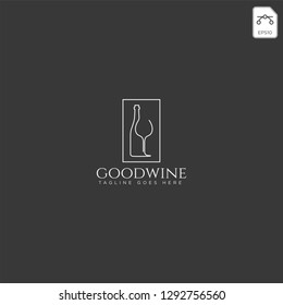 beer glass and bottle creative logo template, icon element
