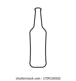 Beer Glass Bottle. Vector Icon.