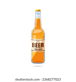 Beer glass bottle vector isolated on white background