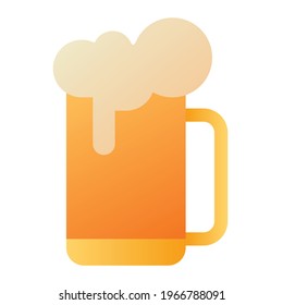 beer glass brew single isolated icon with smooth style