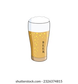 Beer in the glass and beer bubbles are flavor drink in the world.