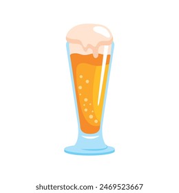 beer glass cold drink isolated