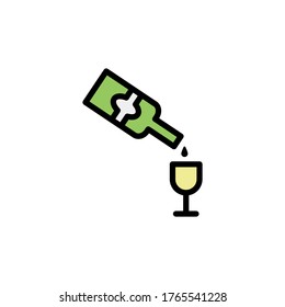Beer, glass colored icon. Simple color element illustration. Beer, glass concept outline symbol design from Bar set. Can be used for web and mobile