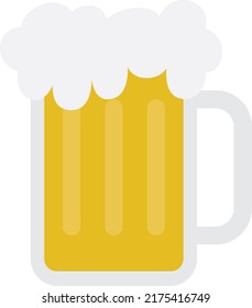 Beer glass concept illustration yellow drinking part 