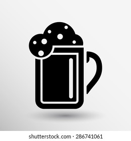 beer glass corporate identity logo isolated cold.