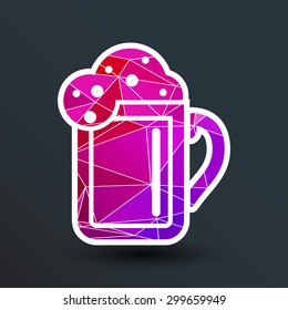 beer glass corporate identity logo isolated cold.