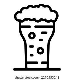 Beer glass cup icon outline vector. Munich skyline. City festival