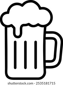 Beer glass cup icon vector