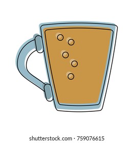 Beer glass cup icon vector illustration graphic design
