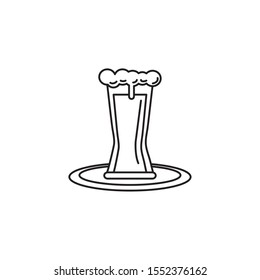 beer glass design, bar alcohol drink beverage restaurant and celebration theme Vector illustration