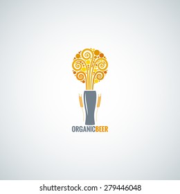 beer glass design concept background