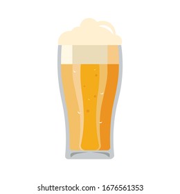 Elemento de diseño de vidrio de cerveza para ilustración. icono plano.