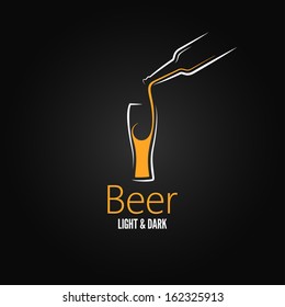 beer glass design menu background