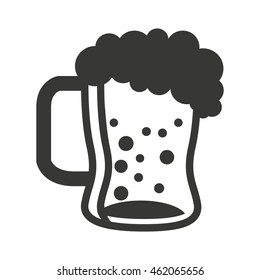 beer glass drink beverage silhouette icon vector illustration design