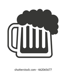 beer glass drink beverage silhouette icon vector illustration design