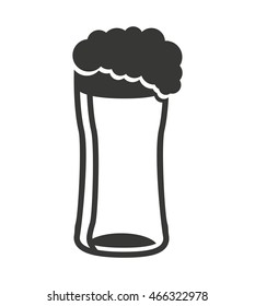 beer glass drink beverage silhouette icon vector illustration design