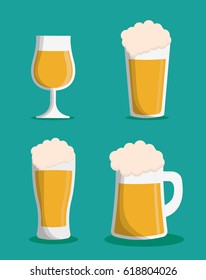 Beer glass drink design