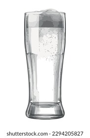 beer in glass drink drawn style icon