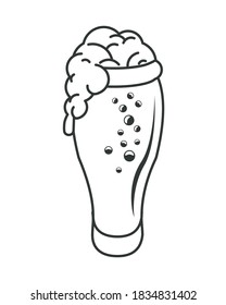 beer glass drink isolated icon vector illustration design