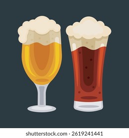 beer glass drink vector design in isolated background