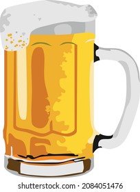 Beer Glass Drink Vector Illustration