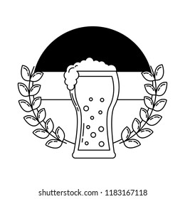 beer glass with flag germany and crown