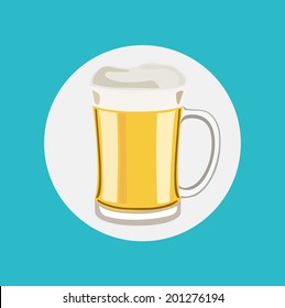 beer glass flat icon