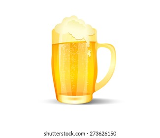 Beer glass with foam