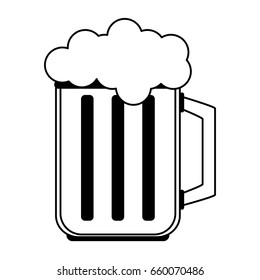 Beer glass with foam