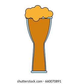 Beer glass foam