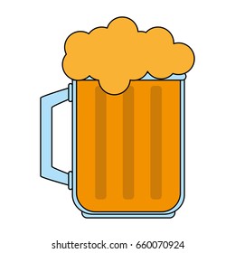 Beer glass foam