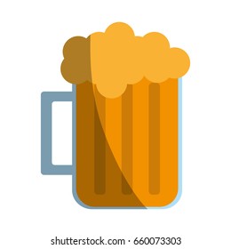 Beer glass foam