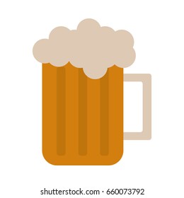 Beer glass foam