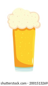 beer glass with foam icon