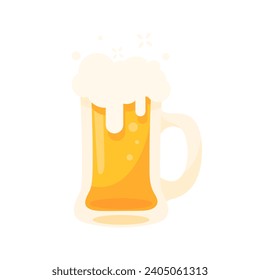 Beer in a glass with beer foam St. Patrick's Day Celebration Elements