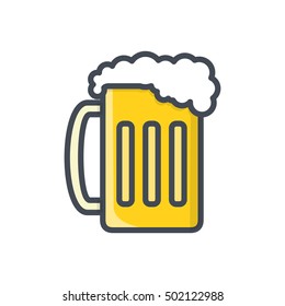 Beer Glass Food Drinks Alcohol Colored Icon