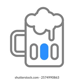 Beer glass icon. Concept of drink, pub, and refreshment.