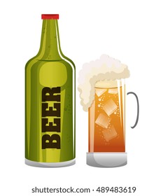 beer glass icon design graphic