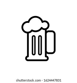 beer glass icon design vector template 