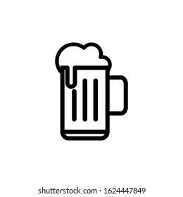 beer glass icon design vector template 
