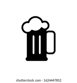 beer glass icon design vector template 