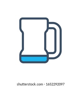 Beer glass icon designed in filled outline style